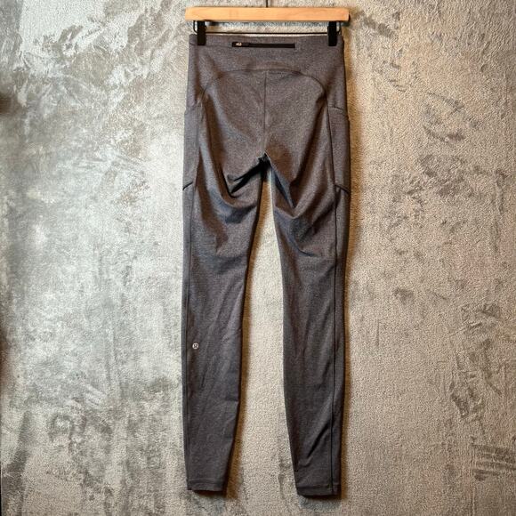 Lululemon Speed Up Tights Heathered Black Gray Size 6 Tall 31” - Picture 3 of 8